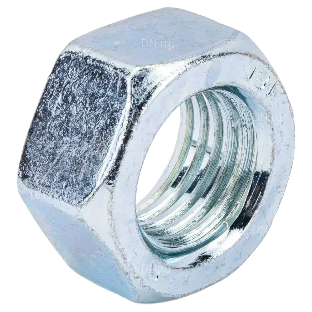 Гайка Китай М24 шестигранная, корпус - сталь, оцинкованная, весовая ISO 4032