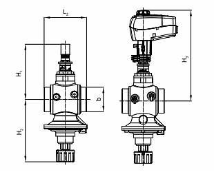 Чертеж Клапан балансировочный Danfoss AB-QM Ду50 Ру16