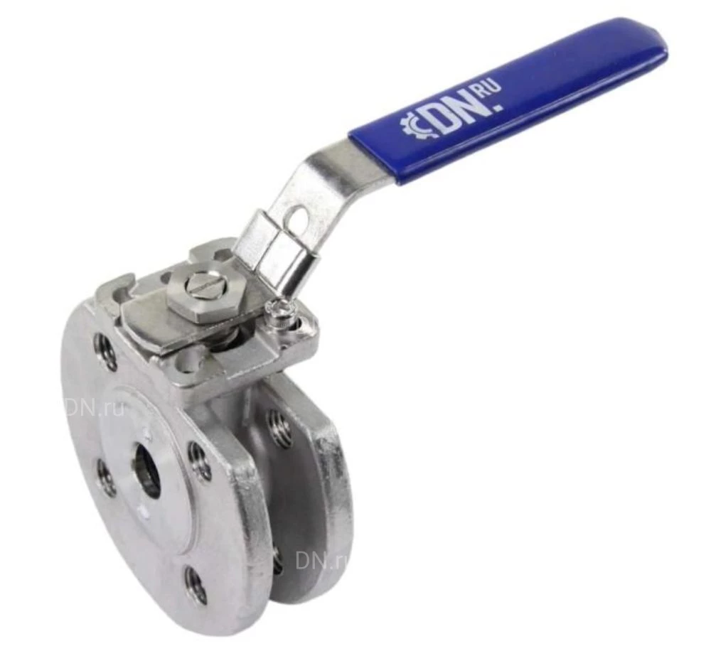 Кран шаровой DN.ru BV3232P-FP-Fb-ISO-H WDVF Ду80 Ру16 полнопроходной, межфланцевый, корпус - нержавеющая сталь 316, уплотнение - PTFE, с ISO-фланцем и рукояткой