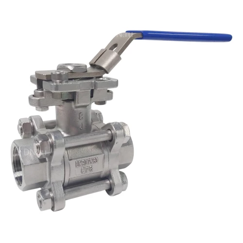 Краны шаровые полнопроходные муфтовые САГА S-3BMiХХ-6 Ду15-80 из нержавеющей стали, с рукояткой, ISO-фланцем