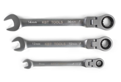 Ключи гаечные КВТ Professional 13 мм комбинированные трещоточные с шарниром