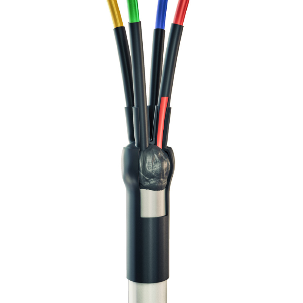 Муфта кабельная КВТ 4ПКТп(б) мини концевая, количество жил - 4, сечение жил 2.5-10 мм2, напряжение 1кВ с броней кабелей и проводов с пластмассовой изоляцией без болтовых наконечников 