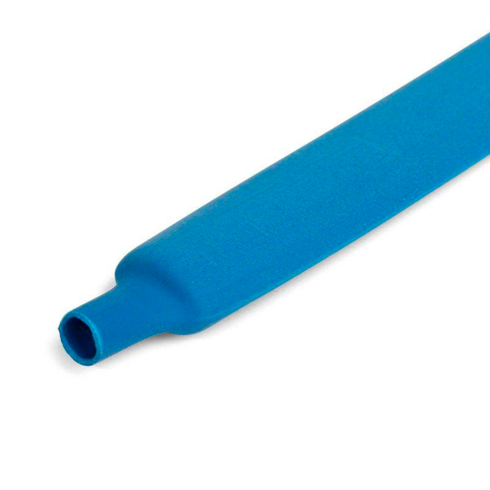 Трубка термоусадочная КВТ ТУТ (HF) Дн6/3 L=100 м тонкостенная, диаметр до усадки 6 мм, диаметр после усадки 3 мм, материал - полиолефин, коэффициент усадки - 2:1, цвет - синий