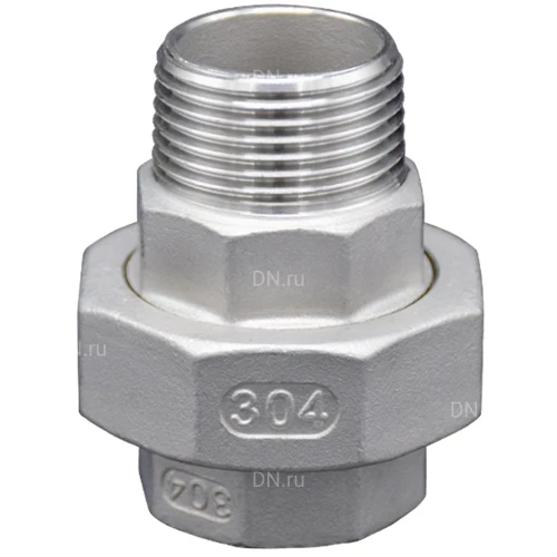 Американки LEADTEK Ру16 резьбовые, присоединение - наружная / внутренняя резьба, корпус - нержавеющая сталь AISI304 (CF8)