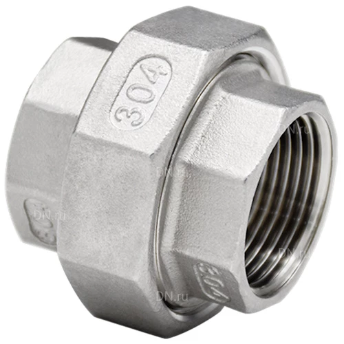 Американки LEADTEK Ру16 резьбовые, присоединение - внутренняя / внутренняя резьба, корпус - нержавеющая сталь AISI304 (CF8)