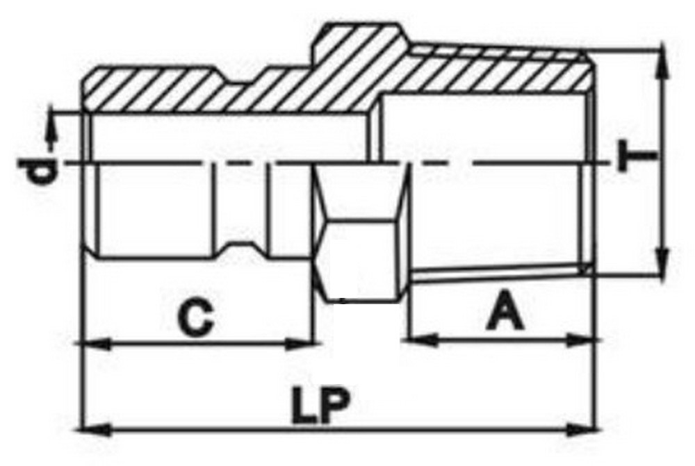 Муфты быстроразъемные соединения LSQ нипели-Q 1/8″-1″ Ду6-25 Ру70 корпус - латунь, уплотнение - NBR, присоединение - внутренняя резьба