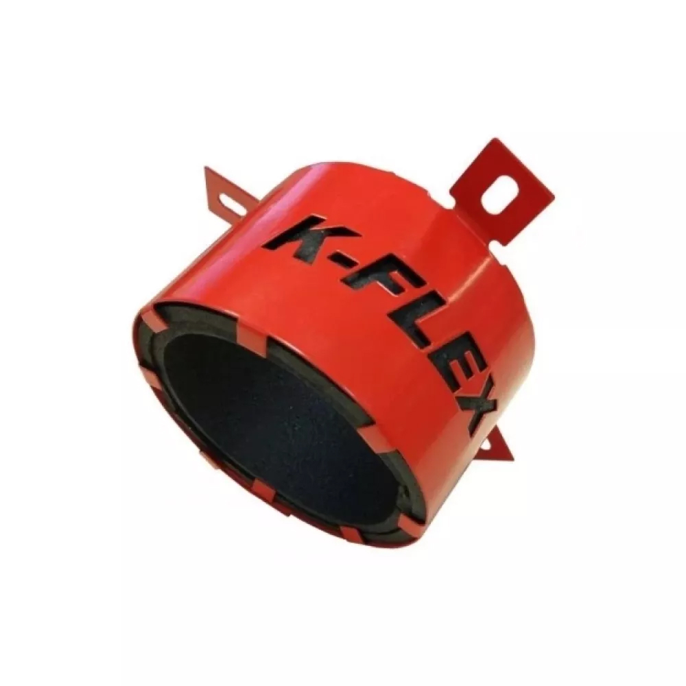 Муфта противопожарная K-flex K-Fire Collar для труб Дн160, разъемный металлический корпус, вкладыш - каучук, цвет - красный