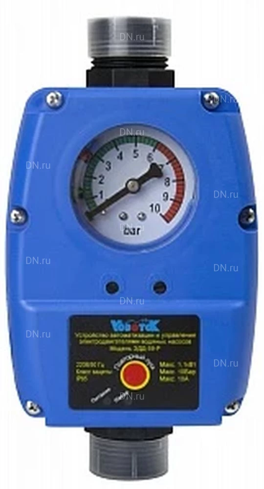 Регулятор давления Vodotok ЭДД-59-Р электронный, присоединение - G1″, стартовое давление - 1-6бар, максимальное давление - 10бар, кабель с вилкой, кабель с розеткой