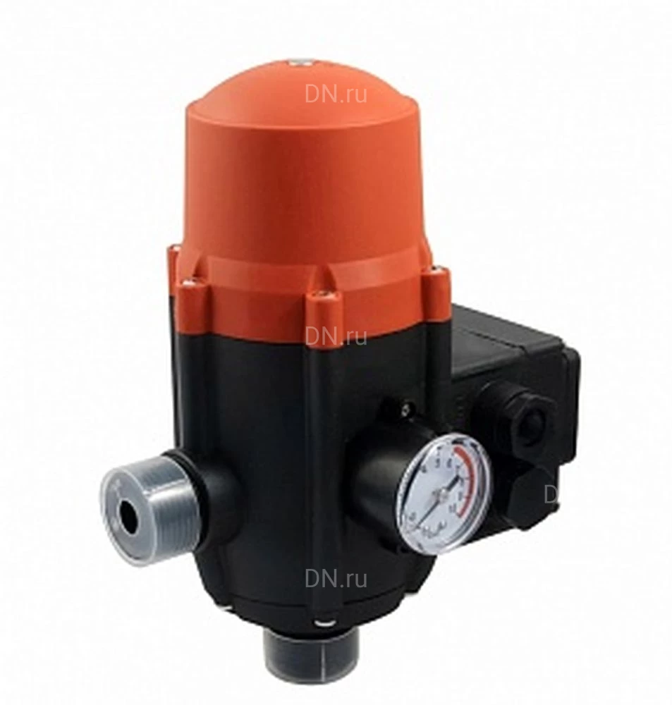 Регулятор давления Vodotok ЭДД-2Р электронный, присоединение - G1″, стартовое давление - 1.5-3бар, максимальное давление - 10бар, кабель с вилкой, розетка в корпусе