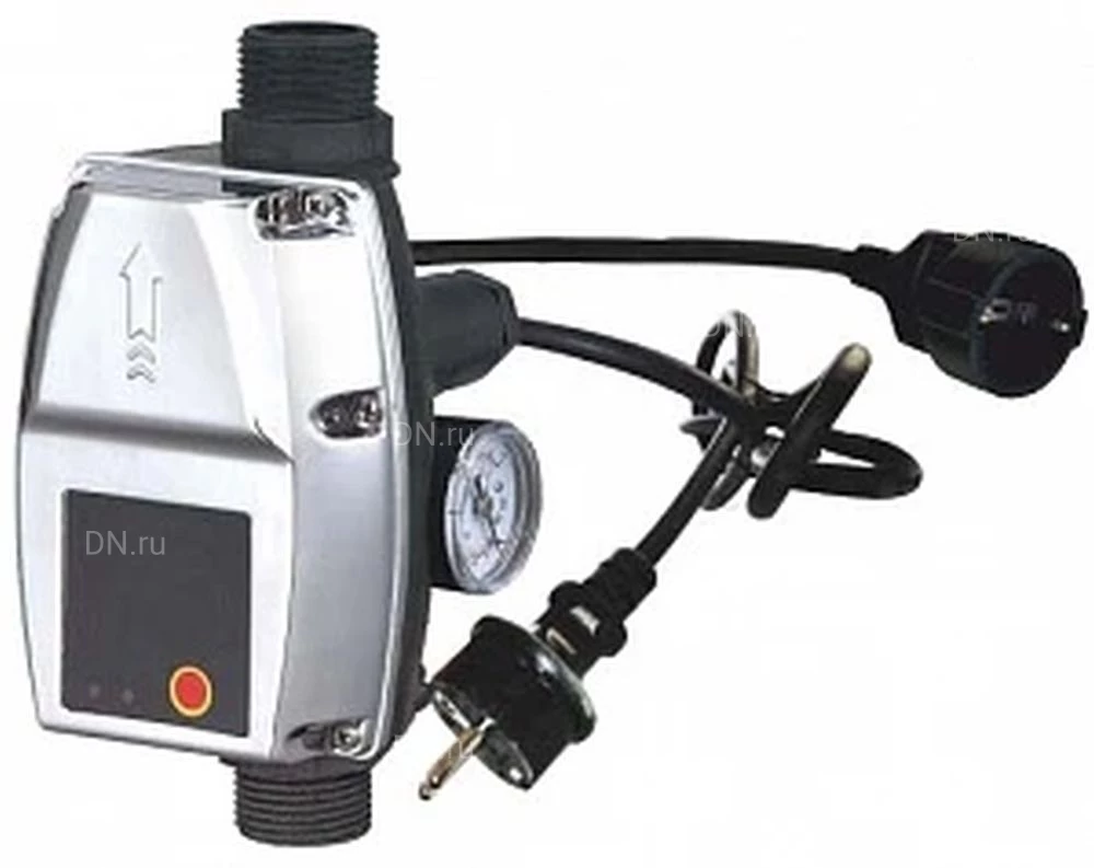 Регулятор давления Vodotok ЭДД-5 электронный, присоединение - G1″, стартовое давление - 1-3.5бар, максимальное давление - 10бар, кабель с вилкой, кабель с розеткой