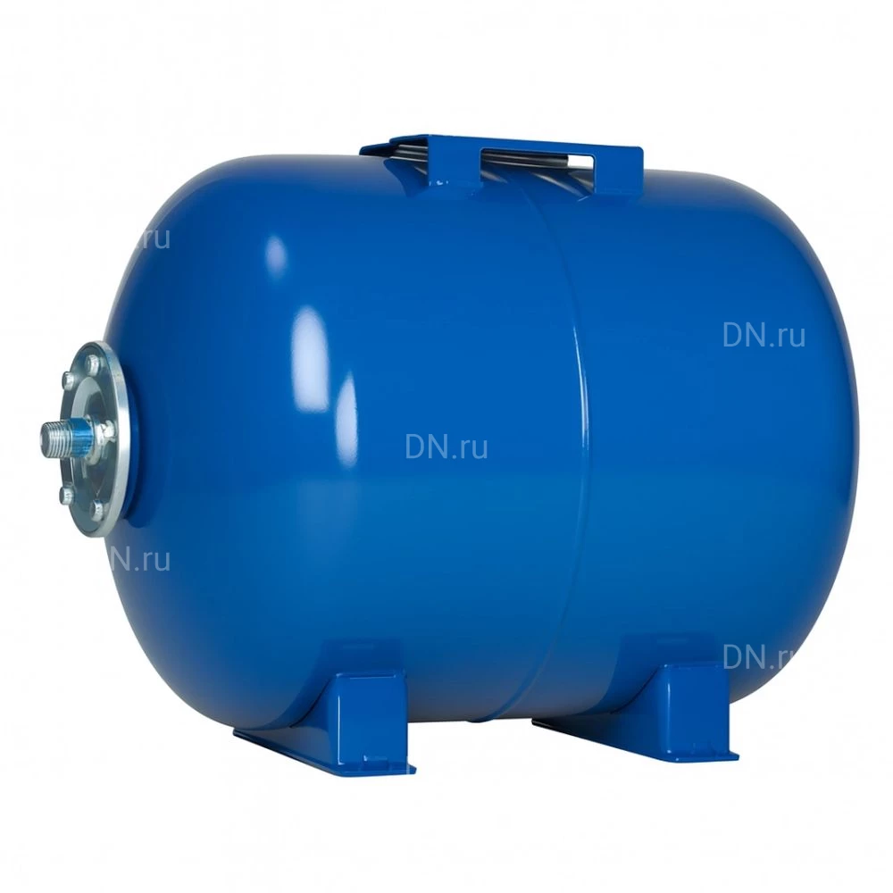 Гидроаккумулятор Vodotok БМ-24л-Э горизонтальный, объем бака - 24л, корпус - оцинкованная сталь, фланец - пластик, мембрана - EPDM