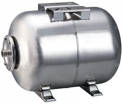 Гидроаккумуляторы Vodotok БМ-Н горизонтальные, объём бака - 24-100л, корпус - нержавеющая сталь, фланец - нержавеющая сталь, мембрана - EPDM