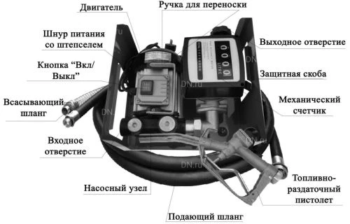 Насос cамовсасывающий Vodotok НДТ-70л/220В-К-Ч поверхностный, мощность - 0.55кВт, напор - 5м, производительность - 70л/мин, 220В