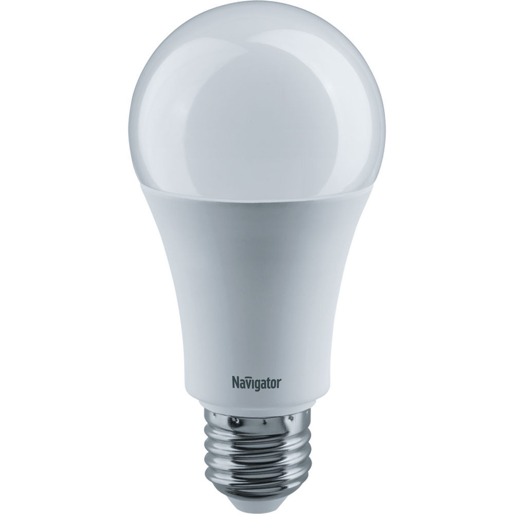 Лампа светодиодная NAVIGATOR NLL-A60 матовая, мощность - 15 Вт, цоколь - E27, световой поток - 1200 лм, цветовая температура - 4000 K, форма - грушевидная