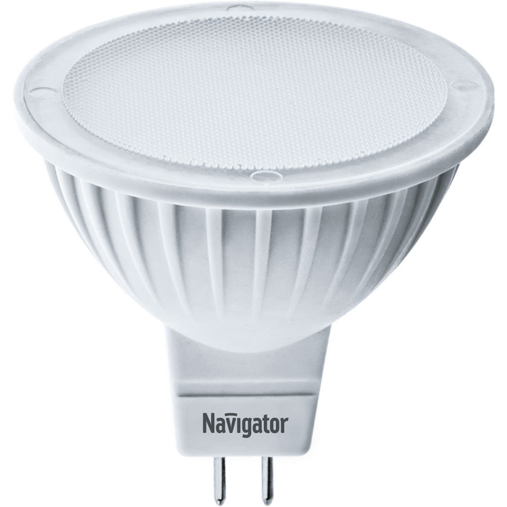 Лампа светодиодная NAVIGATOR NLL-MR16 матовая, мощность - 5 Вт, цоколь - GU5.3, световой поток - 400 лм, цветовая температура - 4000 K, форма - рефлектор
