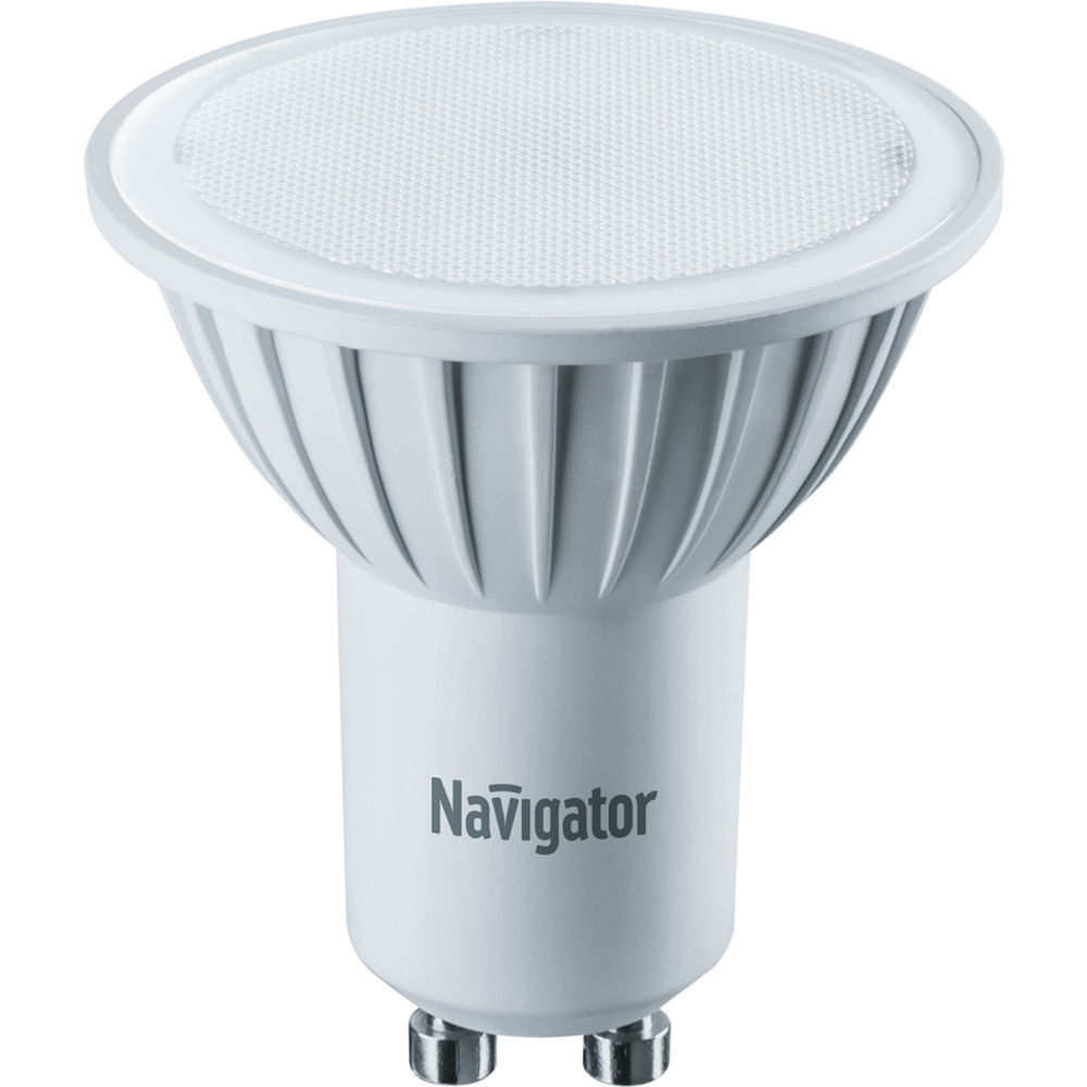 Лампа светодиодная NAVIGATOR NLL-PAR16 матовая, мощность - 7 Вт, цоколь - GU10, световой поток - 525 лм, цветовая температура - 3000 K, форма - рефлектор