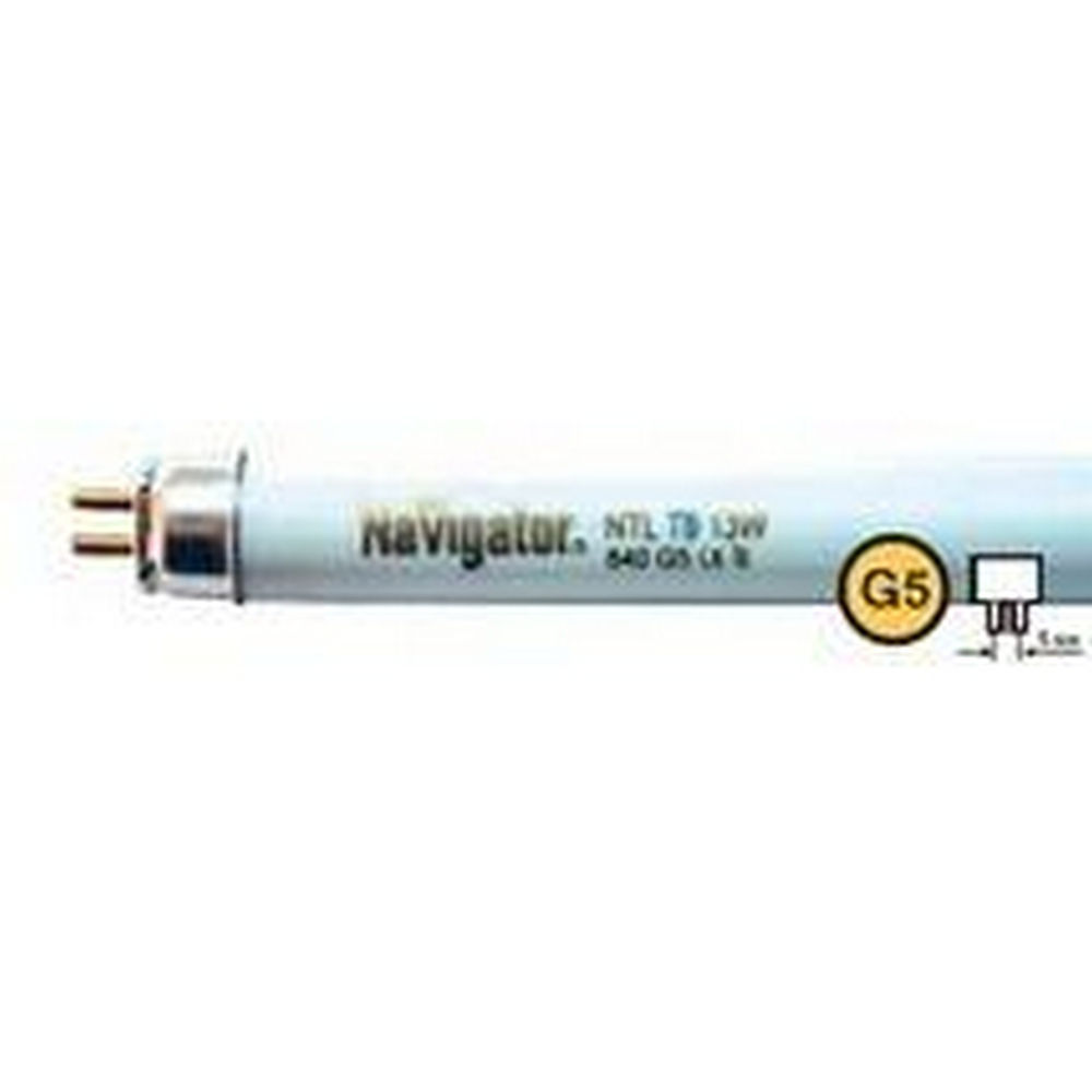 Лампа люминесцентная NAVIGATOR NTL-T4, мощность - 20 Вт, цоколь - G5, световой поток - 1260 лм, цветовая температура - 6400 K, форма - цилиндрическая
