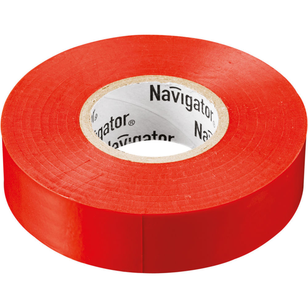 Изолента NAVIGATOR NIT-A19-20/R 19 мм, длина - 20 м, материал - поливинилхлорид, цвет - красный