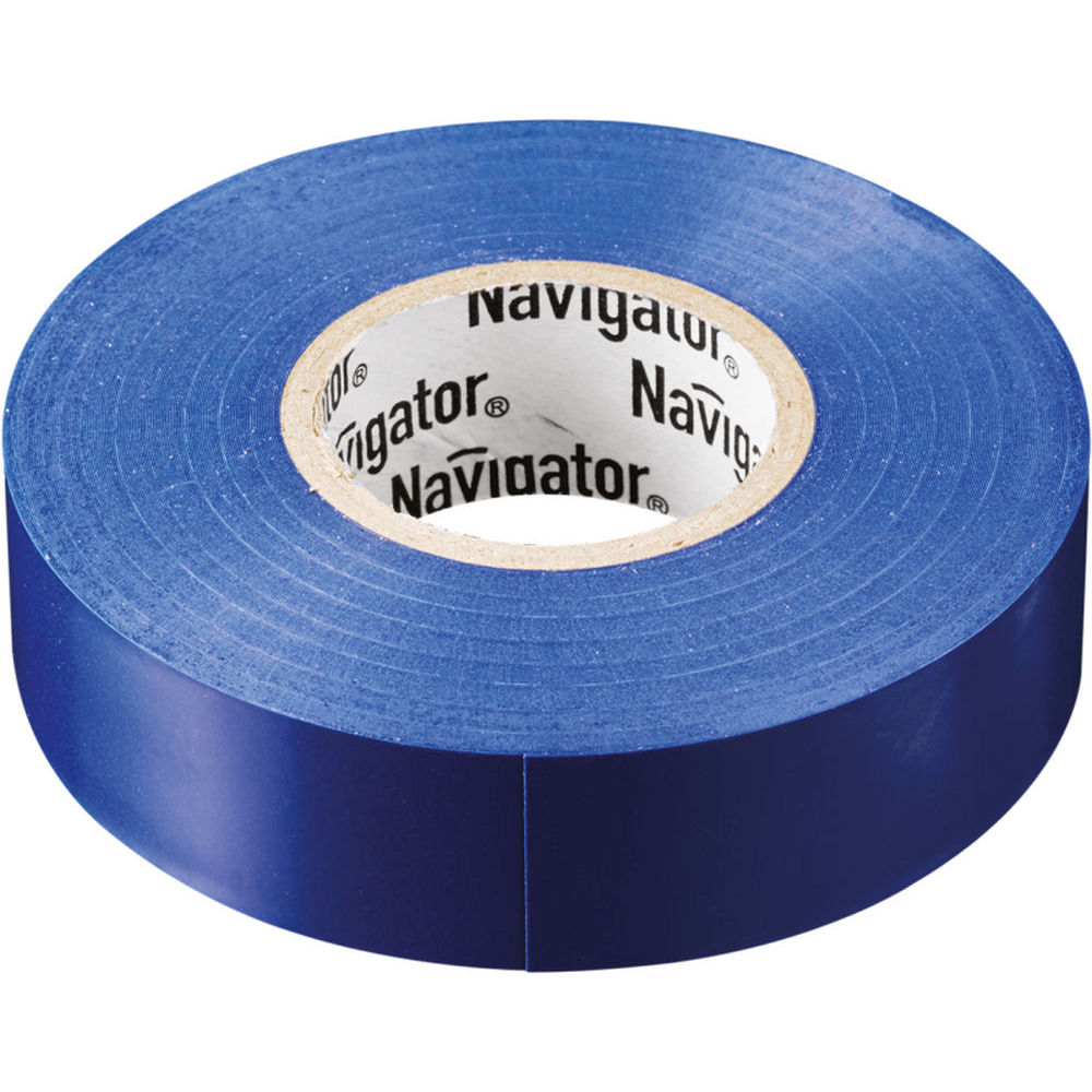 Изолента NAVIGATOR NIT-B15-10/B, 15 мм, длина - 10 м, материал - поливинилхлорид, цвет - синий