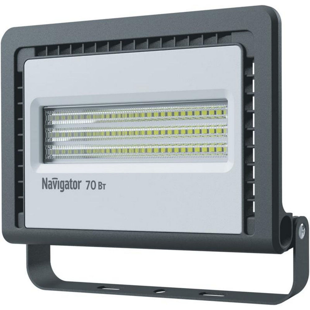 Прожектор светодиодный NAVIGATOR NFL-01 70 Вт, настенный, цветовая температура - 4000 К, световой поток - 5950 лм, IP65, материал корпуса - алюминий, цвет - черный