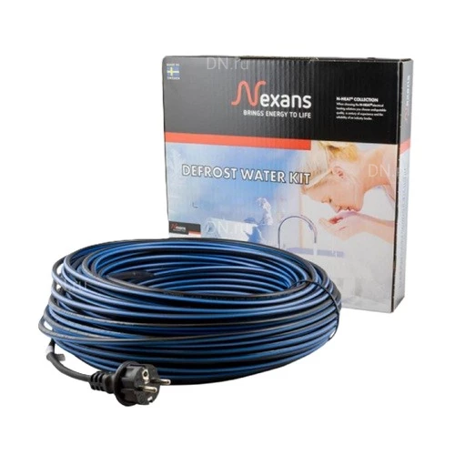 Кабели нагревательные Nexans DEFROST WATER KIT саморегулирующиеся, экранированные, мощность - 22-88Вт, длина кабеля - 2-8м, 220В