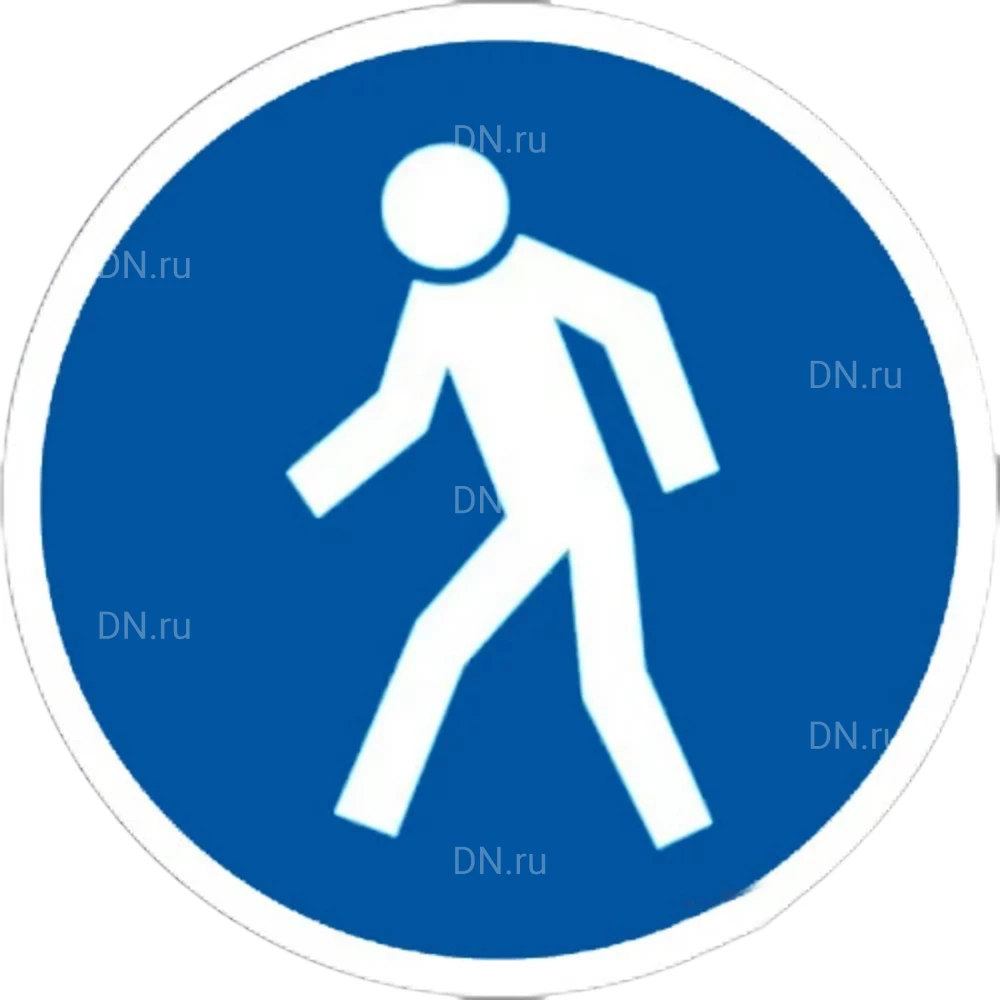 Знак НПО ПУЛЬС M10 «Проход здесь» на самоклеящейся не светящейся пленке, 200х200мм