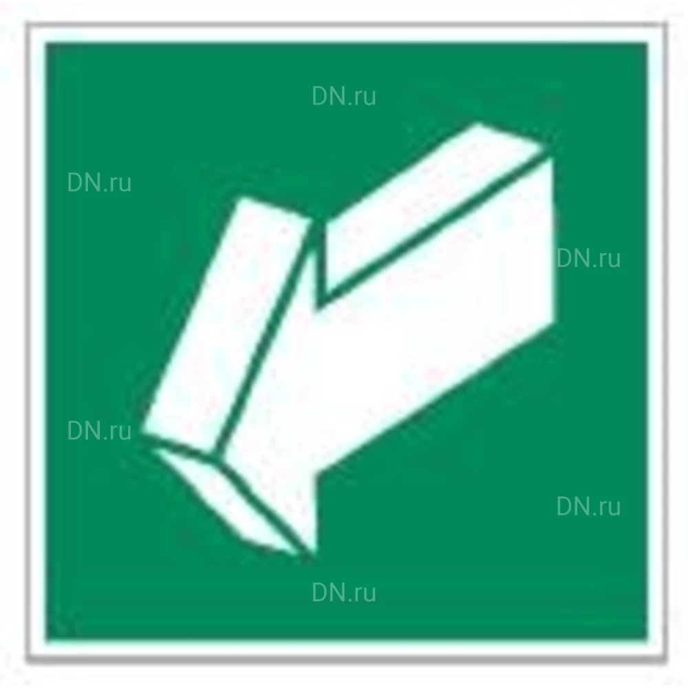 Знак НПО ПУЛЬС E19 «Открывать движением на себя» на самоклеящейся не светящейся пленке, 200х200мм