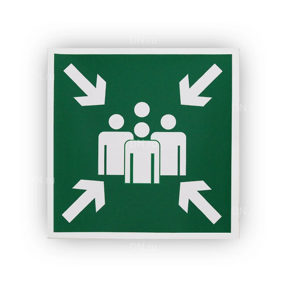 Знак НПО ПУЛЬС E21 «Пункт (место) сбора» на световозвращающей пленке на металлической основе 500х500мм