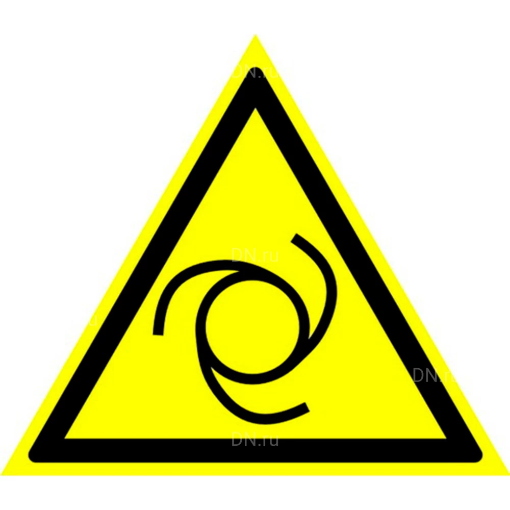 Знак НПО ПУЛЬС W25 «Внимание. Автоматическое включение (запуск) оборудования» на самоклеящейся фотолюминесцентной пленке на пластиковой основе, 200х200мм