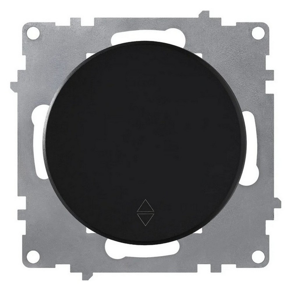 Выключатель одноклавишный OneKeyElectro Florence перекрестный скрытой установки, номинальный ток - 16 А, степень защиты IP20 механизм, цвет - черный