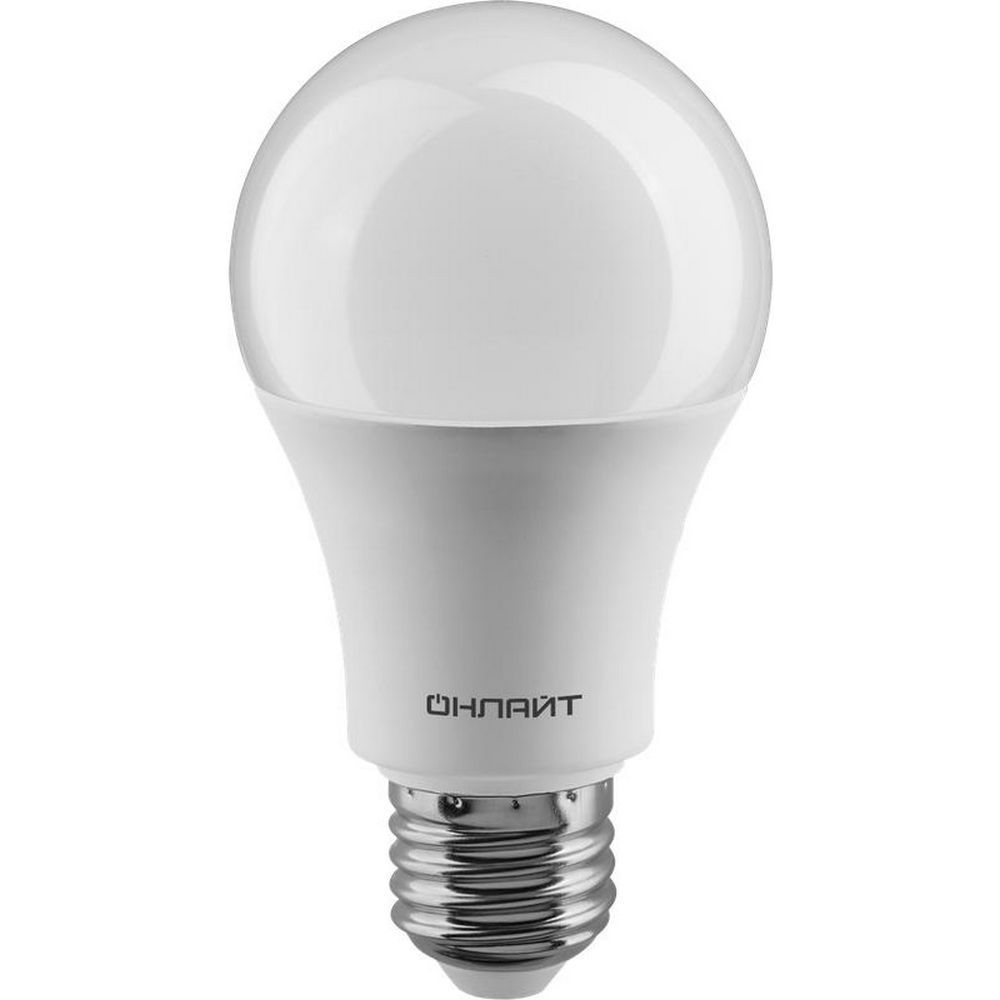Лампа светодиодная ОНЛАЙТ OLL-A60-PROMO матовая, мощность - 15 Вт, цоколь - E27, световой поток - 1400 лм, цветовая температура - 6500 K, форма - грушевидная