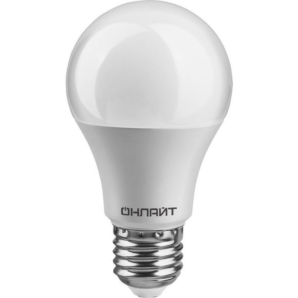 Лампа светодиодная ОНЛАЙТ OLL-A65/А60 матовая, мощность - 12 Вт, цоколь - E27, световой поток - 1000 лм, цветовая температура - 4000 K, форма - грушевидная