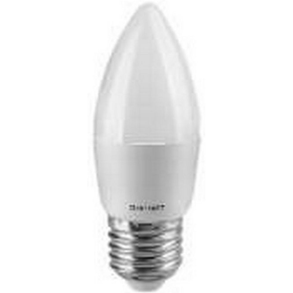 Лампа светодиодная ОНЛАЙТ OLL-C37 матовая, мощность - 10 Вт, цоколь - E27, световой поток - 700 лм, цветовая температура - 2700 K, форма - свеча