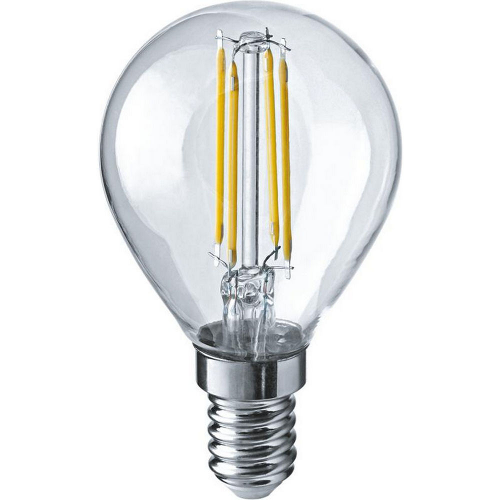 Лампа светодиодная ОНЛАЙТ OLL-F-G45 прозрачная, мощность - 12 Вт, цоколь - E14, световой поток - 1200 лм, цветовая температура - 4000 K, форма - шар
