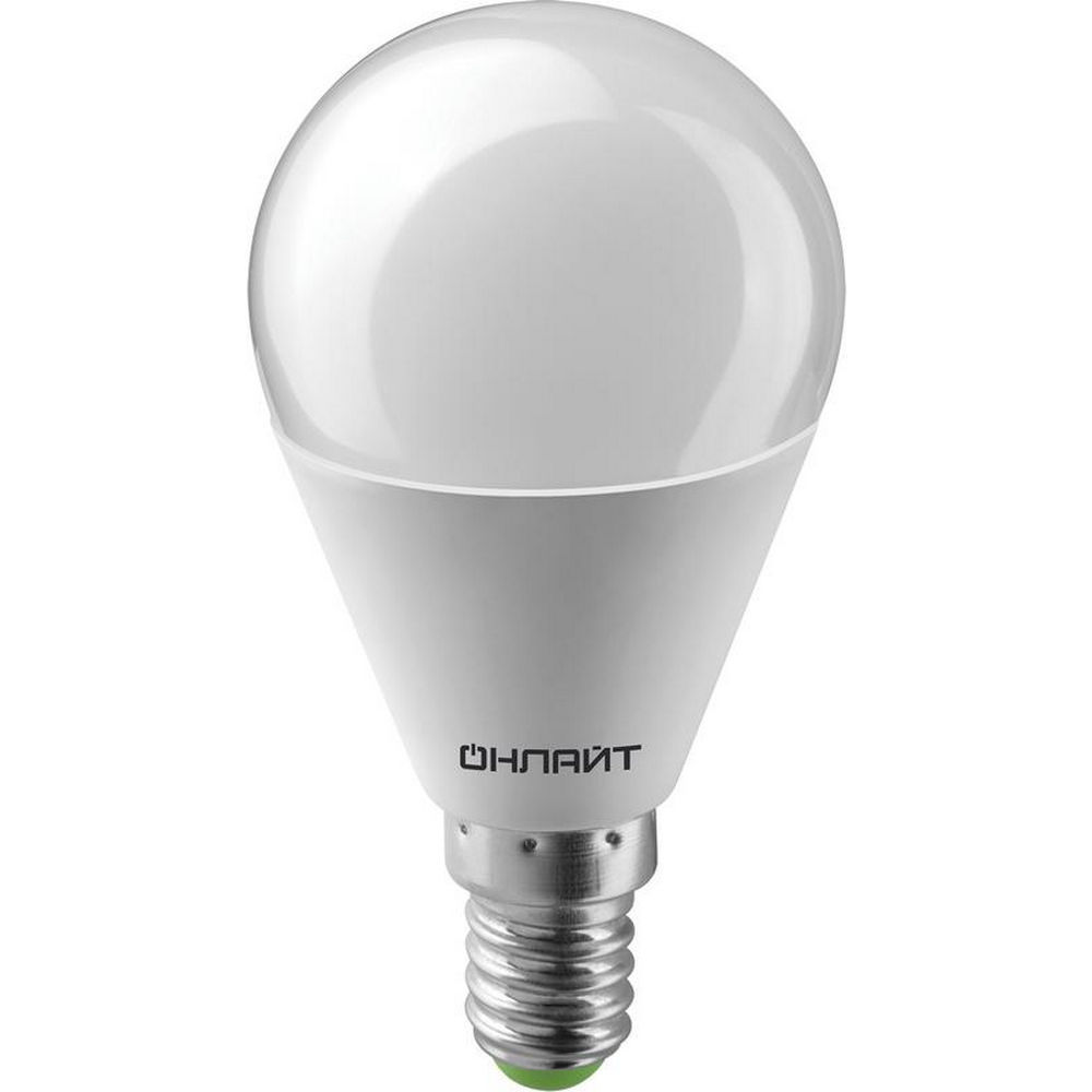 Лампа светодиодная ОНЛАЙТ OLL-G45 матовая, мощность - 6 Вт, цоколь - E14, световой поток - 470 лм, цветовая температура - 4000 K, форма - шар