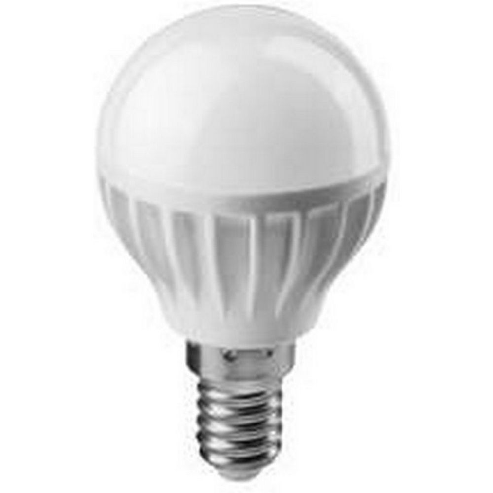 Лампа светодиодная ОНЛАЙТ OLL-G45 матовая, мощность - 6 Вт, цоколь - E14, световой поток - 480 лм, цветовая температура - 6500 K, форма - шар