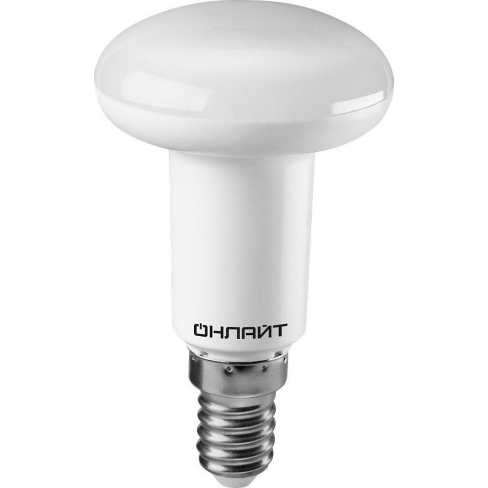 Лампа светодиодная ОНЛАЙТ OLL-R50 матовая, мощность - 5 Вт, цоколь - E14, световой поток - 360 лм, цветовая температура - 2700 K, форма - рефлектор