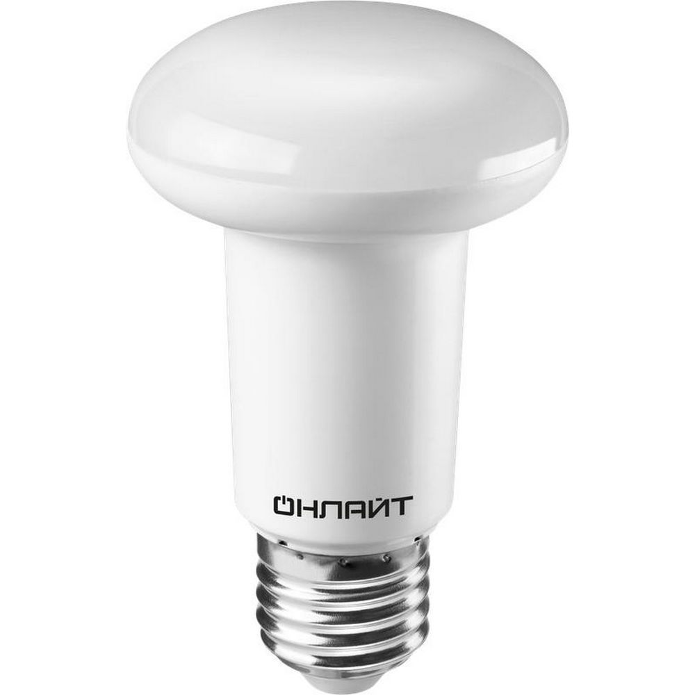 Лампа светодиодная ОНЛАЙТ OLL-R63 матовая, мощность - 8 Вт, цоколь - E14, световой поток - 690 лм, цветовая температура - 6500 K, форма - рефлектор