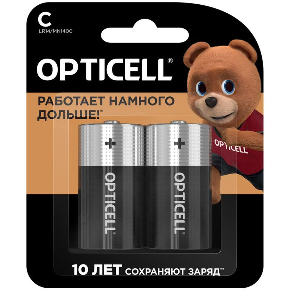 Элемент питания алкалиновый Opticell C/LR14 Basic 1.5 В 3500 мА.ч, блистер 2 шт.