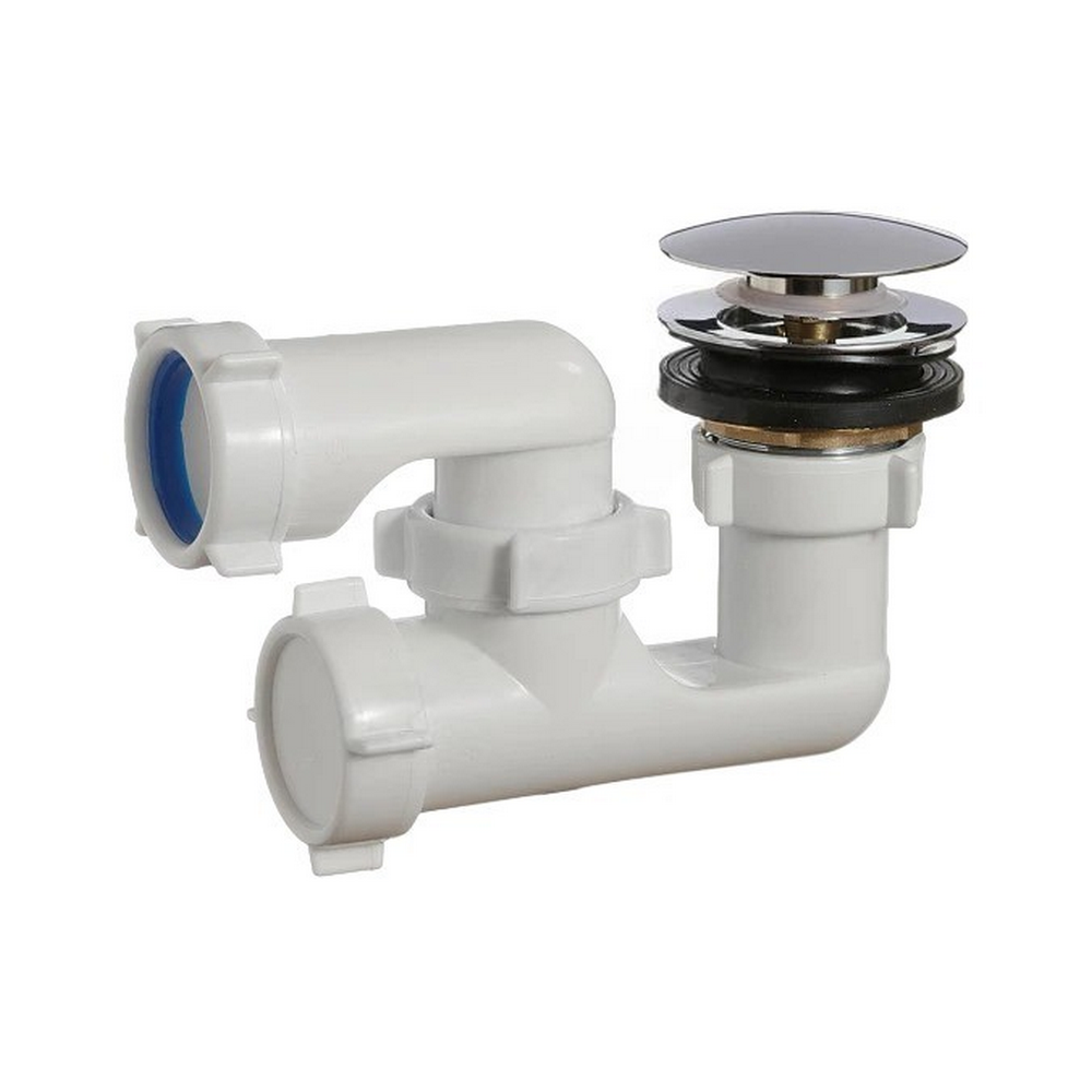Сифон для поддона душевого Орио А-2558 1 1/2″x50/40 регулируемый, сливной клапан с системой закрытия ″клик-клак″