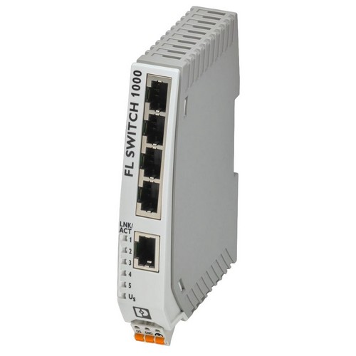 Коммутаторы Phoenix contact FL SWITCH 1105N промышленные, количество портов - 5шт, разъем RJ45, скорость передачи данных 10/100/1000МБит/с