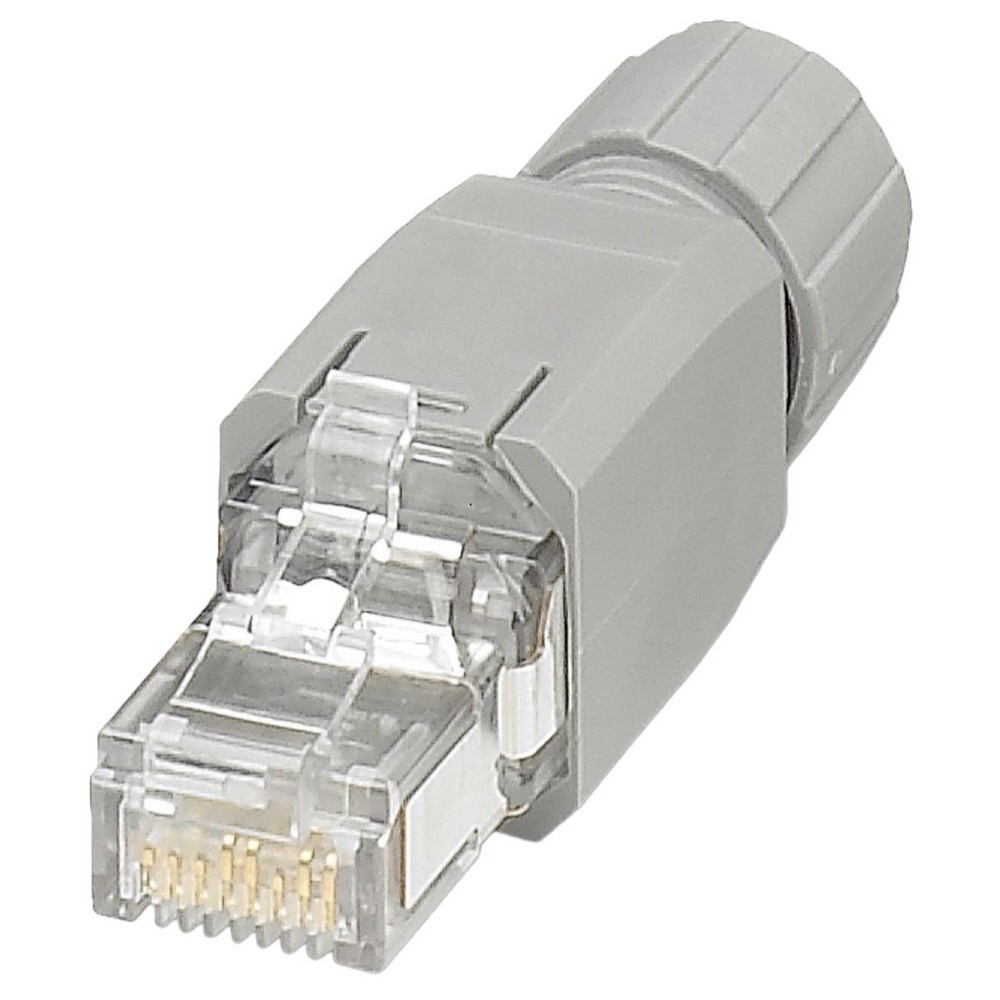 Соединительштекерный Phoenix Contact VS-08-RJ45-5-Q/IP20 экранированный, количество полюсов 8, разъем RJ45, цвет - серый