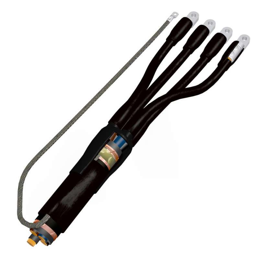 Муфта кабельная Подольский ЗЭМИ 4ПКВНтпБ-в концевая, количество жил - 4, сечение жил 25-50 мм2, напряжение 1кВ, с наконечниками