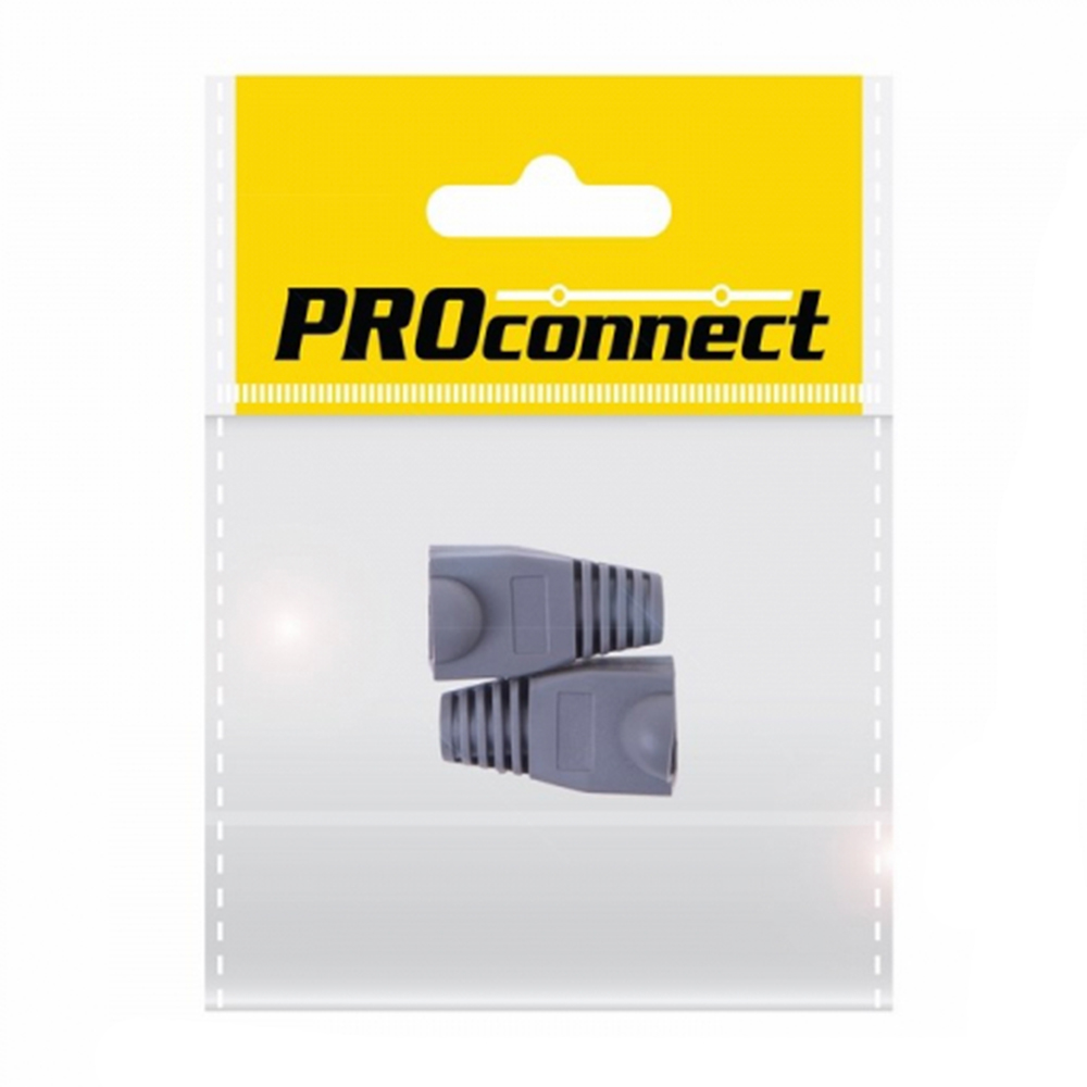 Колпачок PROCONNECT защитный для штекера 8Р8С (Rj-45), корпус - полипропилен, цвет - серый, упаковка - 2 шт (пакет)