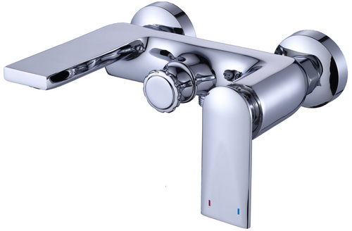 Смесители для ванны с душем Профсан Дизайн ПСМ-500 длина  130 мм, однорукояточные, излив короткий, серебристые