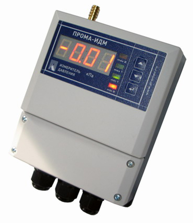 Датчики избыточного давлния на газ ПРОМА ИДМ-016 ДИ-Н 0.25-40, настенное исполнение, количество выходных реле -4, диапазон измерений давлений 0.06-40КПа