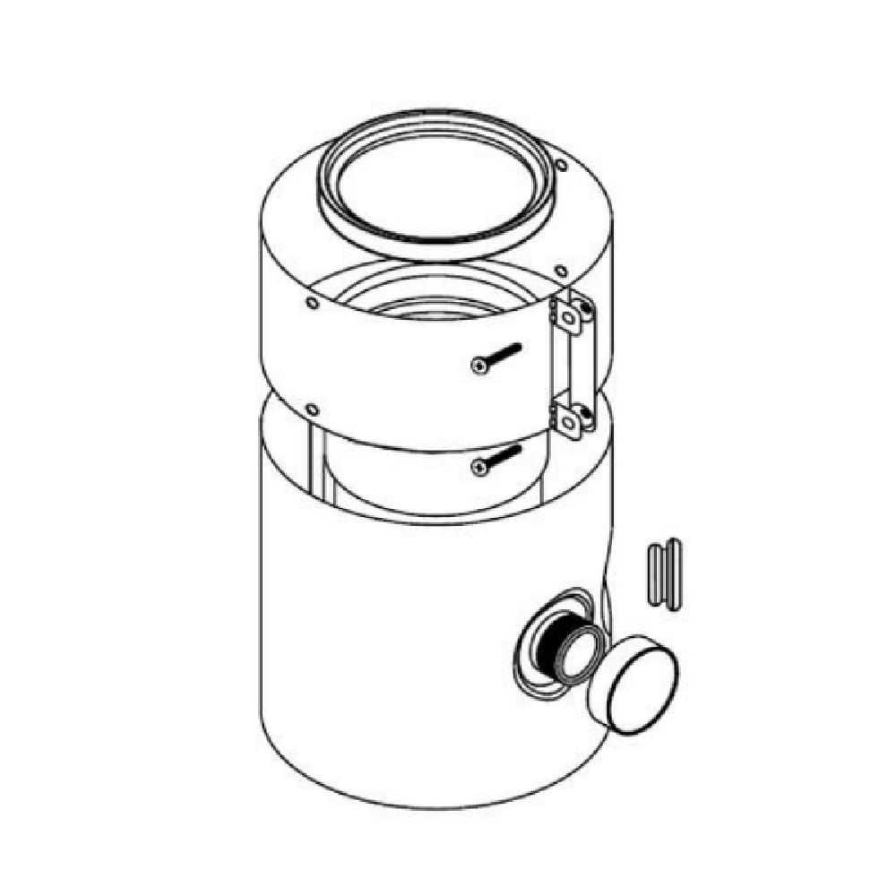 Удлинитель Protherm Ду60x100 L=200 мм коаксиальный, для котлов Пантера/Гепард, с отверстиями для проведения измерений