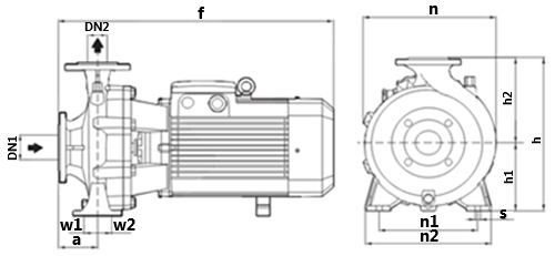Насос моноблочный PURITY PSTC 40-200/75 (N) Ду65x40 Ру16 горизонтальный, фланцевый, производительность - 48 м3/ч, напор - 36.5 м, диаметр рабочего колеса - 200 мм, материал рабочего колеса - чугун