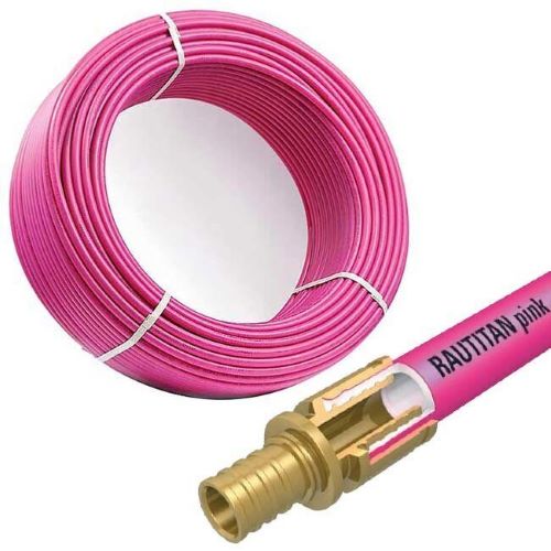 Трубы из сшитого полиэтилена Rehau Rautitan pink+ отопительная Дн16-63 Ру10, цвет - лиловые, длина - 6-120 м