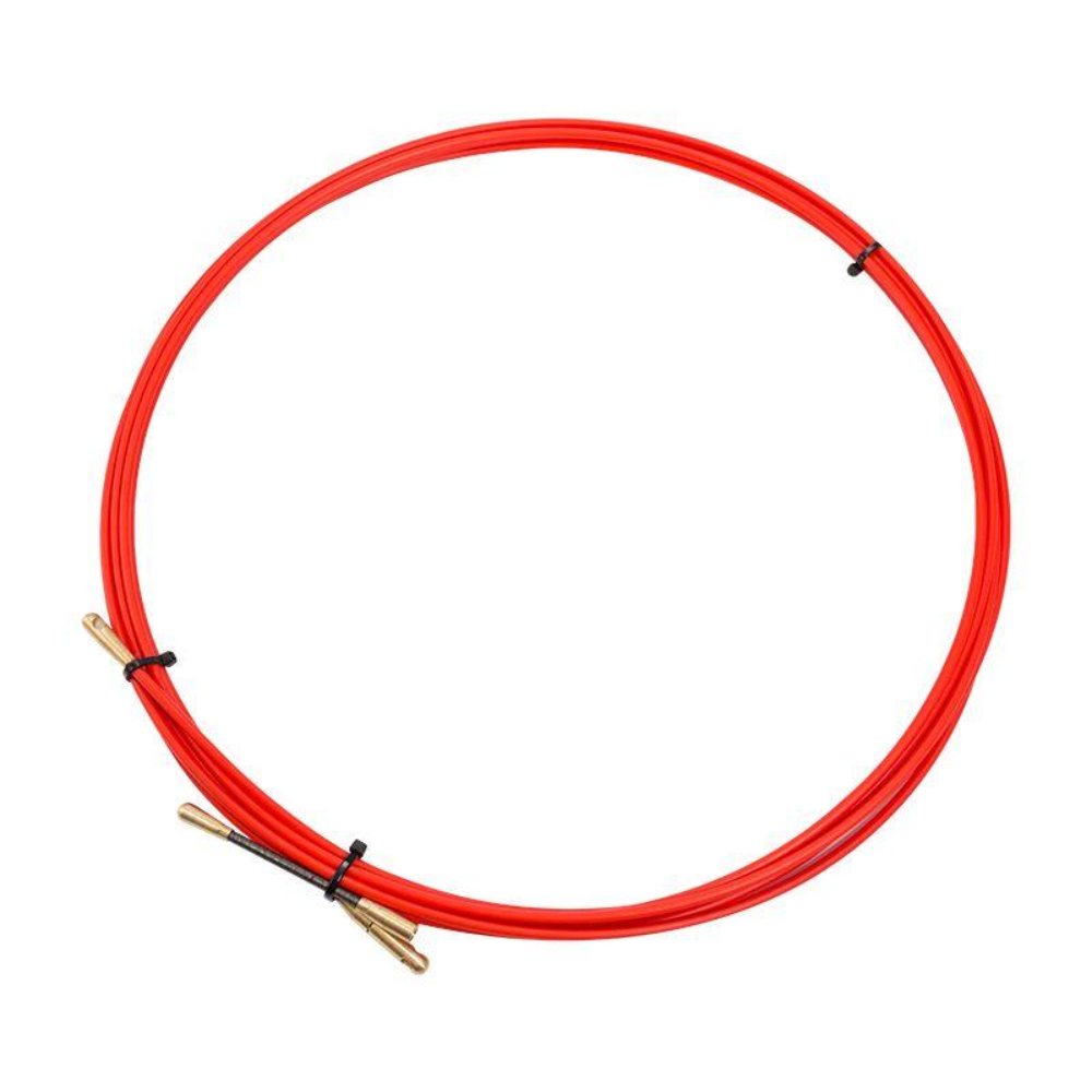 Протяжка кабельная REXANT 5 м стеклопруток, диаметр - 3.5 мм, в бухте, цвет - красный